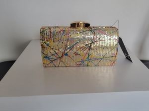 Sondra Roberts/Gold Multi-Colored Clutch